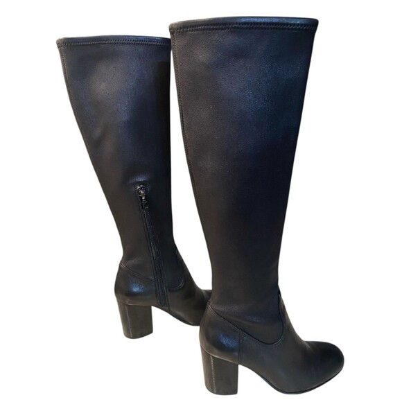 Coach Bergen Over Knee Black Nappa Leather Block Heel Boots Women's Size 5B - Picture 1 of 13